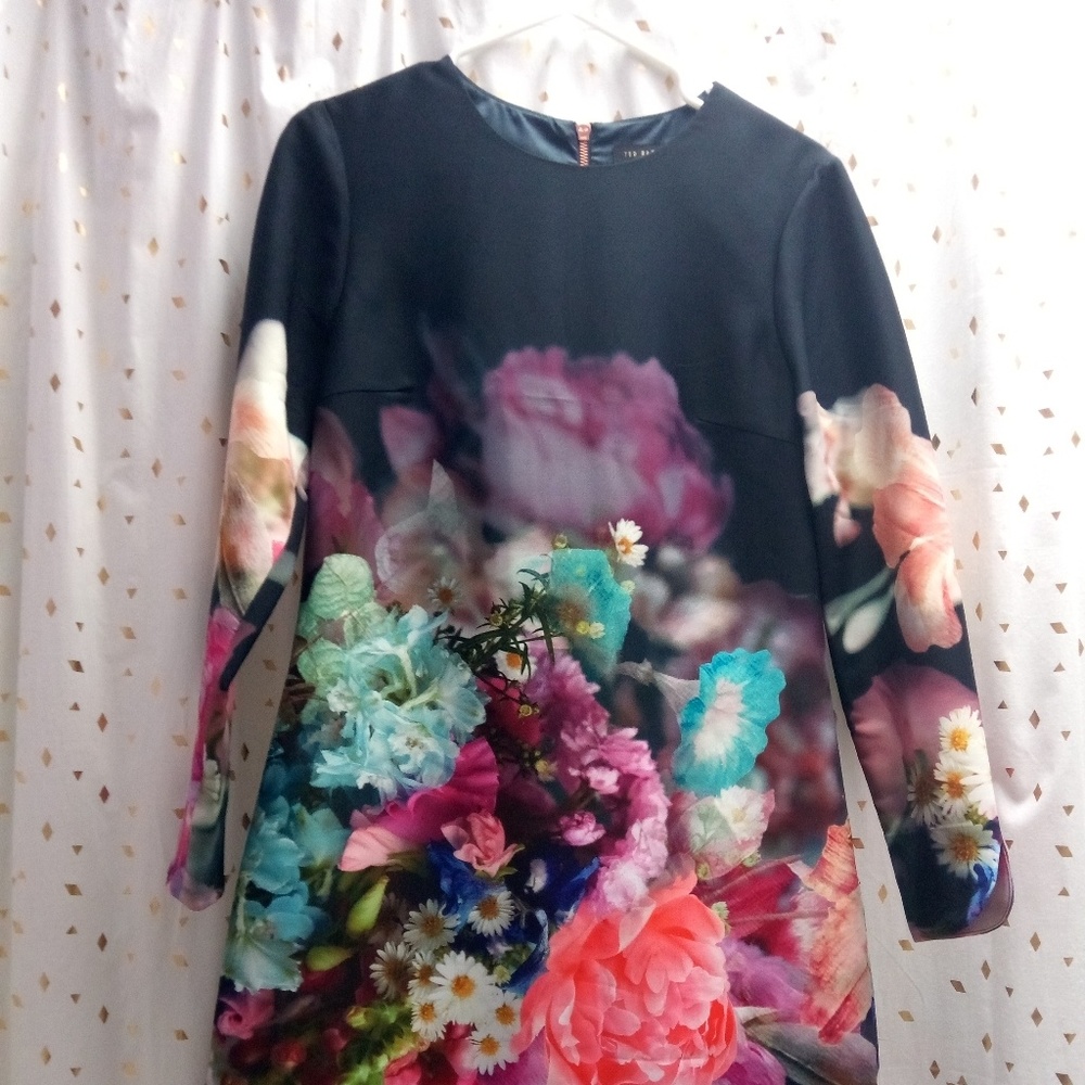 Ted Baker Long Sleeve Vyra Floral Tunic Dress  